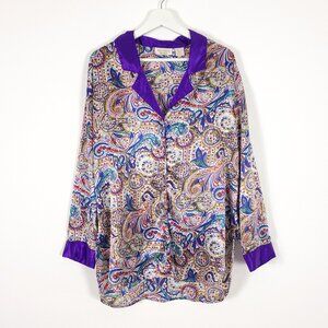 Vintage Victoria's Secret Gold Label Paisley Blouse